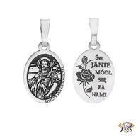 Wisiorki - Srebrny medalik Ag 925 Św. Jan Chrzciciel MDC033R - miniaturka - grafika 1