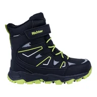 Buty dla dziewczynek - Richter Buty dziecięce Kyle Sneaker, czarny/srebrny/neonyel, rozmiar 33 EU, Black Silver Neonyel, 33 EU - miniaturka - grafika 1