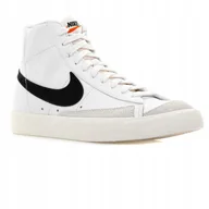 Buty sportowe męskie - Buty Nike Blazer MID '77 Vntg BQ6806 100 trampki białe czarne Wysokie 49,5 - miniaturka - grafika 1
