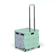 Torby i wózki na zakupy - Składany wózek na zakupy 50L, nośność 35 kg, 2 koła pełne - miniaturka - grafika 1