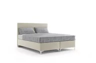 Łóżka - Łóżko tapicerowane kontynentalne Basic 180x200 Beżowe - miniaturka - grafika 1
