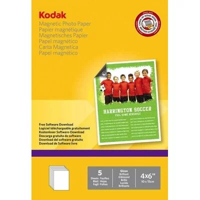 Kodak Inkjet Photo Paper (5 arkuszy, A6, (10 x 15 cm), magnetic) 6932357400209