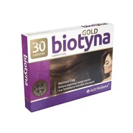 Witaminy i minerały - Alg Pharma Biotyna Gold Max Suplement diety 30 tab. - miniaturka - grafika 1