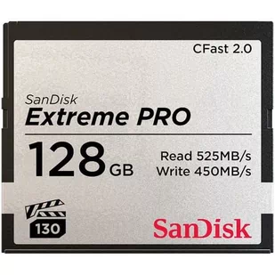 SanDisk CFast 2.0 128GB Extreme PRO VPG 130 525/450 MB/s - Karty pamięci - miniaturka - grafika 1