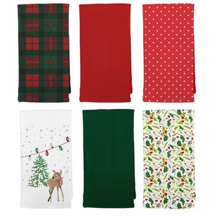 Komplet ścierek kuchennych FESTIVE FEAST 45 x 65 cm mix - Fartuchy i rękawice kuchenne - miniaturka - grafika 1