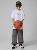 Spodnie i spodenki dla chłopców - 4F Spodnie dresowe joggery chłopięce - szare 158/164 (12-14 lat) - miniaturka - grafika 1