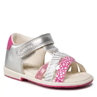 Geox Sandały B Verred B B1521B 000NF C1024 S Lt Grey/Fuchsia - Sandały damskie - miniaturka - grafika 1
