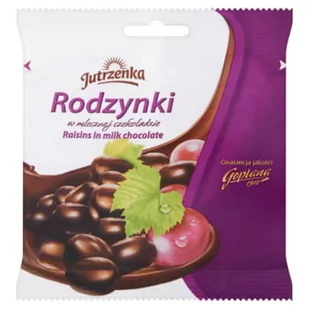 Jutrzenka Rodzynki w mlecznej czekoladzie 80 g - Gumy do żucia, lizaki, dropsy - miniaturka - grafika 1