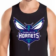 Koszulki męskie - Koszulka Tank Top Charlotte Hornets Xl Czarna 0465 - miniaturka - grafika 1