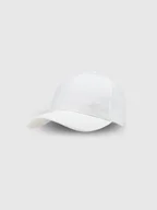 Czapki damskie - 4F Czapka z daszkiem strapback uniseks - biała L/XL - miniaturka - grafika 1