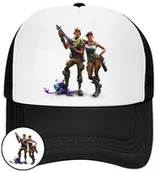 Czapki i chusty sportowe męskie - CZAPKA Z DASZKIEM FORTNITE DLA DZIECI LATO SIATKA CZARNA BEJSBOLÓWKA - miniaturka - grafika 1