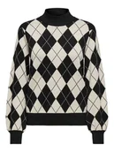 Swetry damskie - ONLY Sweter w kolorze czarno-białym - miniaturka - grafika 1