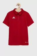 Koszulki dla chłopców - Adidas Performance polo dziecięce ENT22 POLO Y kolor czerwony gładki - adidas Performance - miniaturka - grafika 1