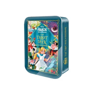 Alice in Wonderland, karty do wróżenia w metalowym pudełku - Ezoteryka - miniaturka - grafika 1