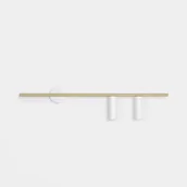 Lampy ścienne - Aldex Trevo Prawy kinkiet 2-punktowy mosiądz/biały 1097D40_2 - miniaturka - grafika 1