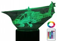 Lampy stojące - Lampka Nocna 3D LED Helikopter Samolot Apache Grawer Imię - miniaturka - grafika 1