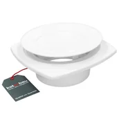 Kratki wentylacyjne - Anemostat wentylacyjny nawiewny biały 125 plastik - KOTARBAU - miniaturka - grafika 1