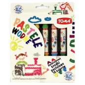 Kredki, ołówki, pastele i pisaki - Kredki pastele wodne Kredzio 16 kolorów TOMA - miniaturka - grafika 1