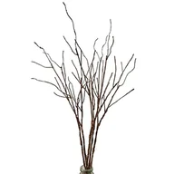Sztuczne kwiaty - Sztuczne realistyczne gałązki wierzby, dekoracyjne, suszone gałązki, 60 cm, sztuczne zginane patyczki, plastikowe pnącze/łodygi do samodzielnego wykonania zieleni roślin, wazonów, domu, biura, - miniaturka - grafika 1