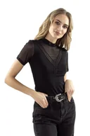 Koszulki i topy damskie - Eldar Carlotta Koszulka damska V dekolt czarna L - miniaturka - grafika 1