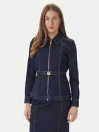 Kurtki damskie - Luisa Spagnoli Kurtka jeansowa Vigana 542808 Granatowy Slim Fit - miniaturka - grafika 1