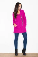 Płaszcze damskie - Płaszcz Babette M405 fuksja - miniaturka - grafika 1