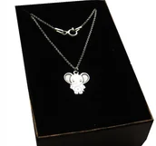 Naszyjniki - Naszyjnik SŁONIK SŁOŃ CELEBRYTKA srebro 92 - miniaturka - grafika 1