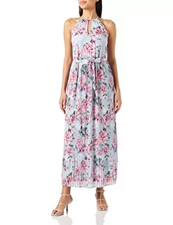 Sukienki - Vila Damska sukienka VIJULIETTE Plisse Ankle Dress/BM/DC, Kentucky Blue/AOP:Flowers, 34, Kentucky Blue/Aop:Flowers, 34 - grafika 1