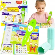 Zabawki interaktywne dla dzieci - Mówiące Pióro Książeczka Edukacyjna Łamigłówki Uczy Alfabet Matematyki Etui - miniaturka - grafika 1