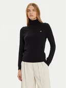 Swetry damskie - Gant Golf 4805263 Czarny Regular Fit - miniaturka - grafika 1