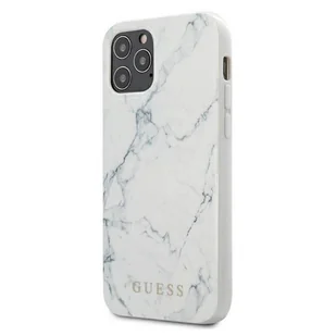 Guess Marble - Etui na iPhone 12 Pro Max biały GUHCP12LPCUMAWH - Etui i futerały do telefonów - miniaturka - grafika 2