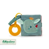 Gryzaki dla dzieci - LILLIPUTIENS Miękka mini-książeczka wielofunkcyjna z silikonowym gryzakiem Smok Joe 6 m+ - miniaturka - grafika 1