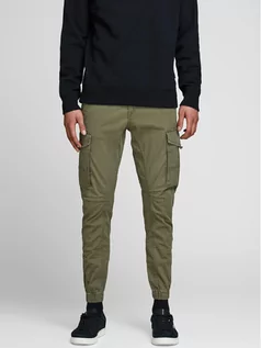 Spodnie męskie - Jack&Jones Spodnie materiałowe Paul Flake 12141844 Zielony Tapered Fit - grafika 1