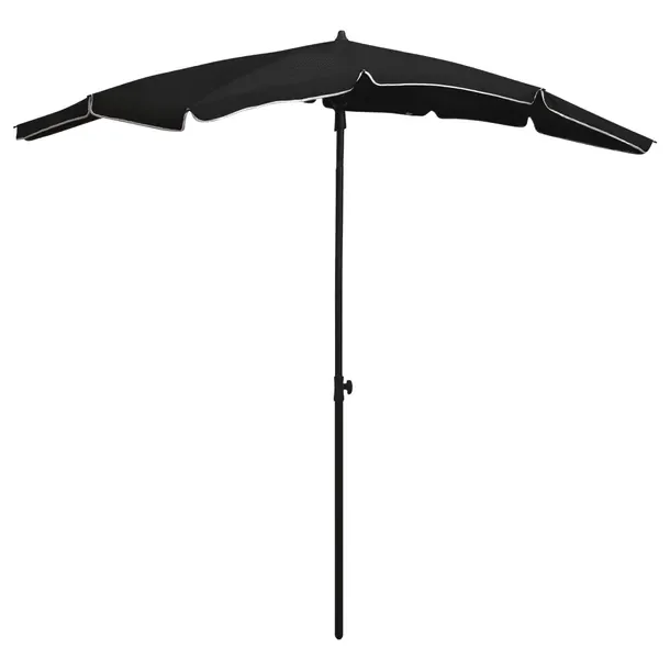 Parasol ogrodowy z funkcją pochylania, 200x130x234 cm, czarny