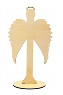 Zabawki kreatywne - DREWNIANY DEKOR OZDOBA ANIOŁ SKRZYDŁA KOMUNIA DEKOR KOMUNIJNY STOJĄCY 25CM - miniaturka - grafika 1