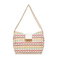 Torebki damskie - Damska torebka crossbody pleciona multikolor - miniaturka - grafika 1