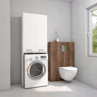 Szafki łazienkowe - SZAFKA ŁAZIENKOWA NAD PRALKĘ SŁUPEK REGAŁ BIAŁY MAXI - miniaturka - grafika 1