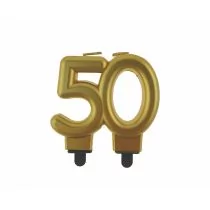 GODAN SWIECZKI URODZINOWE CYFERKI 50 METALC ZLO GO B/C 13869-uniw - Urodziny dla dorosłych - miniaturka - grafika 1