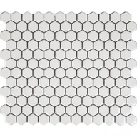 Płytki ceramiczne - Mozaika Hexa White Glossy 26.5 x 31 Artens - miniaturka - grafika 1