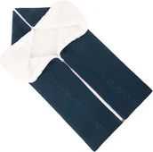 Śpiworki dla dzieci - Ciepły Śpioworek Kocyk Z Suwakiem Dla Noworodka Granatowy - miniaturka - grafika 1