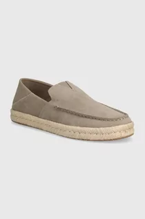 Espadryle męskie - Toms espadryle zamszowe Alonso Loafer Rope kolor beżowy 10020865 - grafika 1