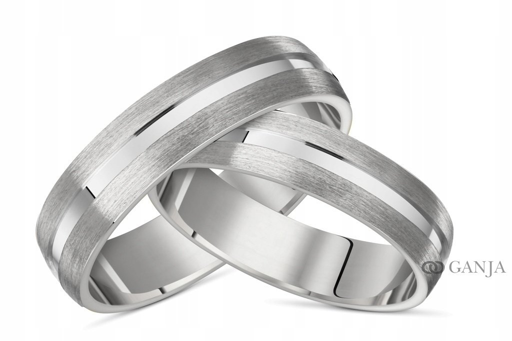 Obrączka srebrna 925+GRAWER 5mmOB59 bezszwowe ŚLUB