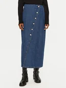 Spódnice - Vila Spódnica jeansowa Sym 14099725 Niebieski Regular Fit - miniaturka - grafika 1