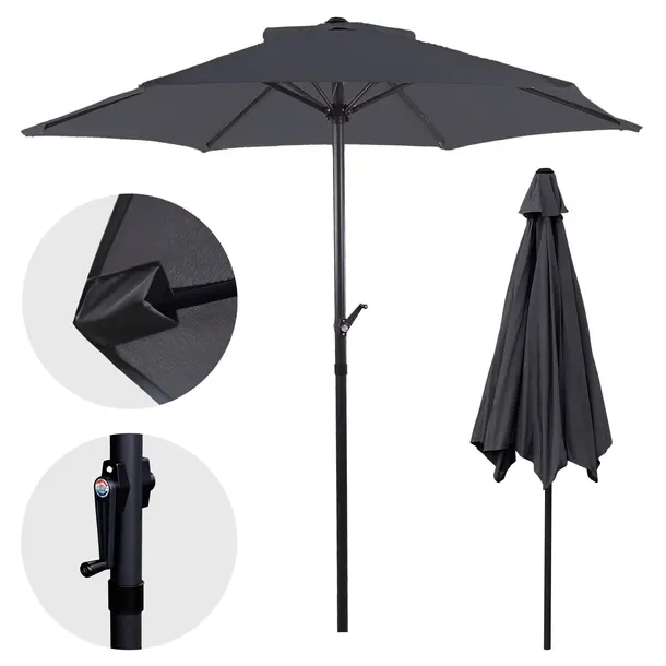 Parasol klasyczny DOMAREX szary 300 x 245 cm