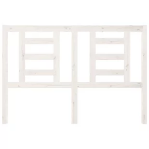 Lumarko Wezgłowie łóżka, białe, 146x4x100 cm, lite drewno sosnowe - Inne meble do sypialni - miniaturka - grafika 4