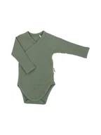 Body dla niemowląt - Chłopięce body bawełna dł.rękaw khaki Nicol - miniaturka - grafika 1