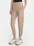 Swetry damskie - Guess Spodnie dresowe V2YB15 KB3P2 Beżowy Regular Fit - miniaturka - grafika 1