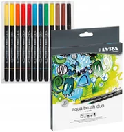 Cienkopisy - Lyra Pisaki Markery Dwustronne Aqua Brush 12 Kol - miniaturka - grafika 1