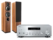 Zestawy stereo - Yamaha R-N600A (srebrny) + Tesi 561 (orzech) - miniaturka - grafika 1