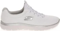 Trampki damskie - Skechers damskie trampki wsuwane Summits biało-srebrno-szare, Kolor:biały, Rozmiar UE:40 - miniaturka - grafika 1